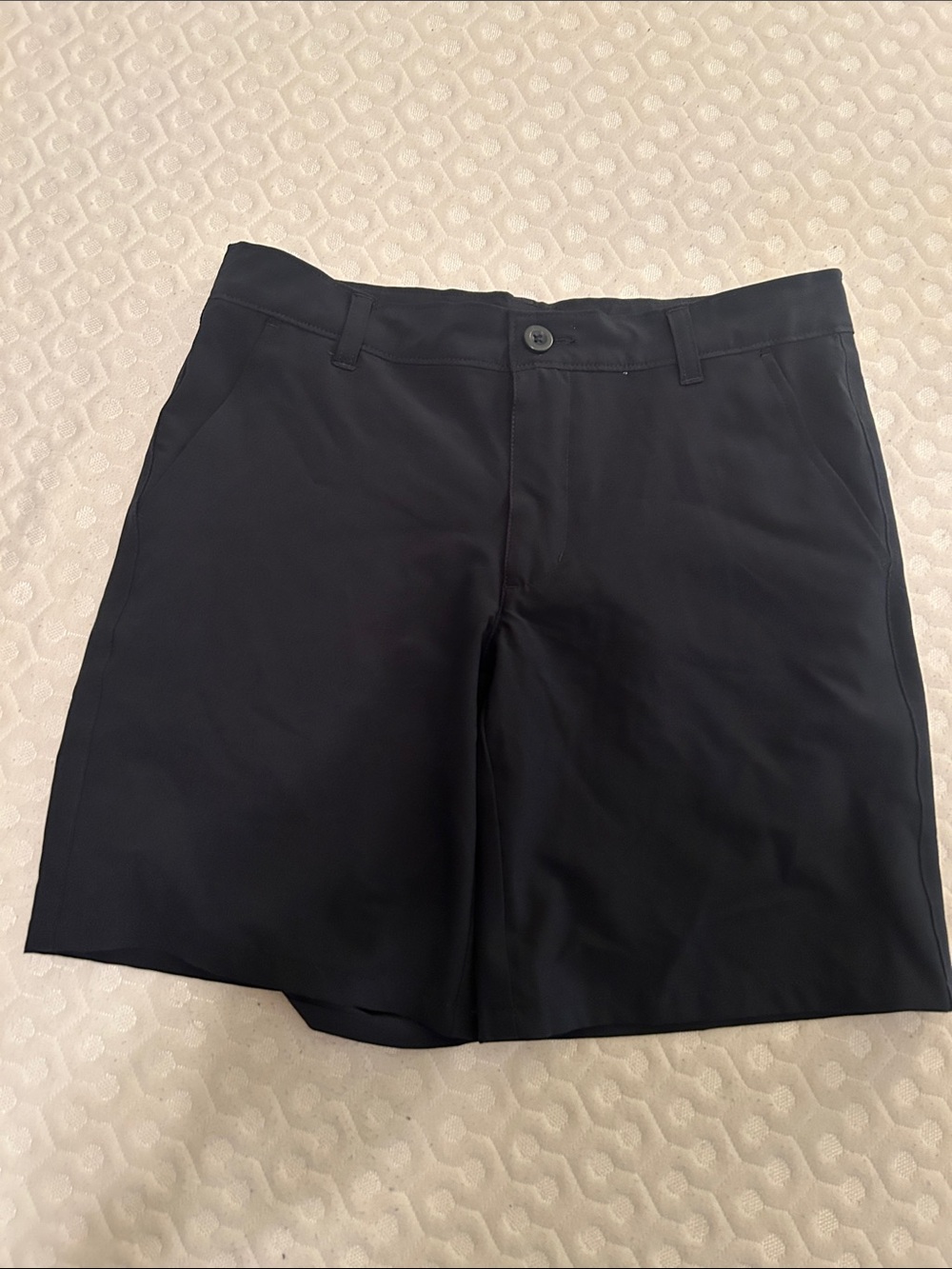 Izod Navy Flat-Front Golf Shorts